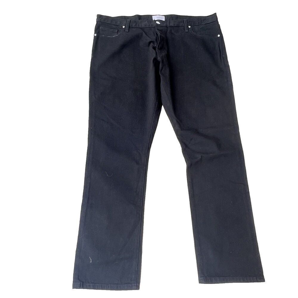 Triarchy Jeans Men 36 Slim Straight Stretch black  country Dark Denim Button Fly